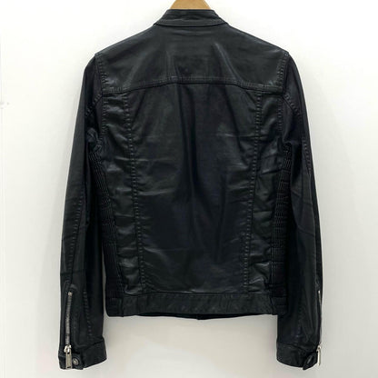 【中古】DSQUARED2 | ディースクエアード Coated Jeans Slim bomber jacket レザージャケット S74AM0567 ブラック サイズ：46【尾張小牧店】