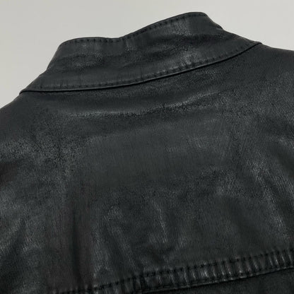 【中古】DSQUARED2 | ディースクエアード Coated Jeans Slim bomber jacket レザージャケット S74AM0567 ブラック サイズ：46【尾張小牧店】