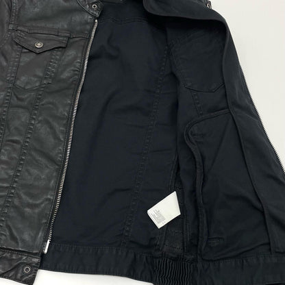 【中古】DSQUARED2 | ディースクエアード Coated Jeans Slim bomber jacket レザージャケット S74AM0567 ブラック サイズ：46【尾張小牧店】