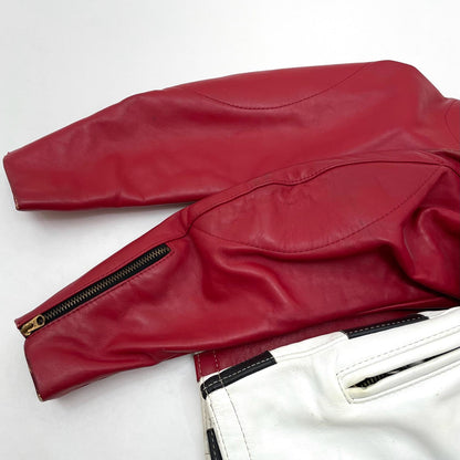 【中古】VANSON | バンソン ライダースジャケット レッド×ホワイト×ブラック サイズ：36【尾張小牧店】
