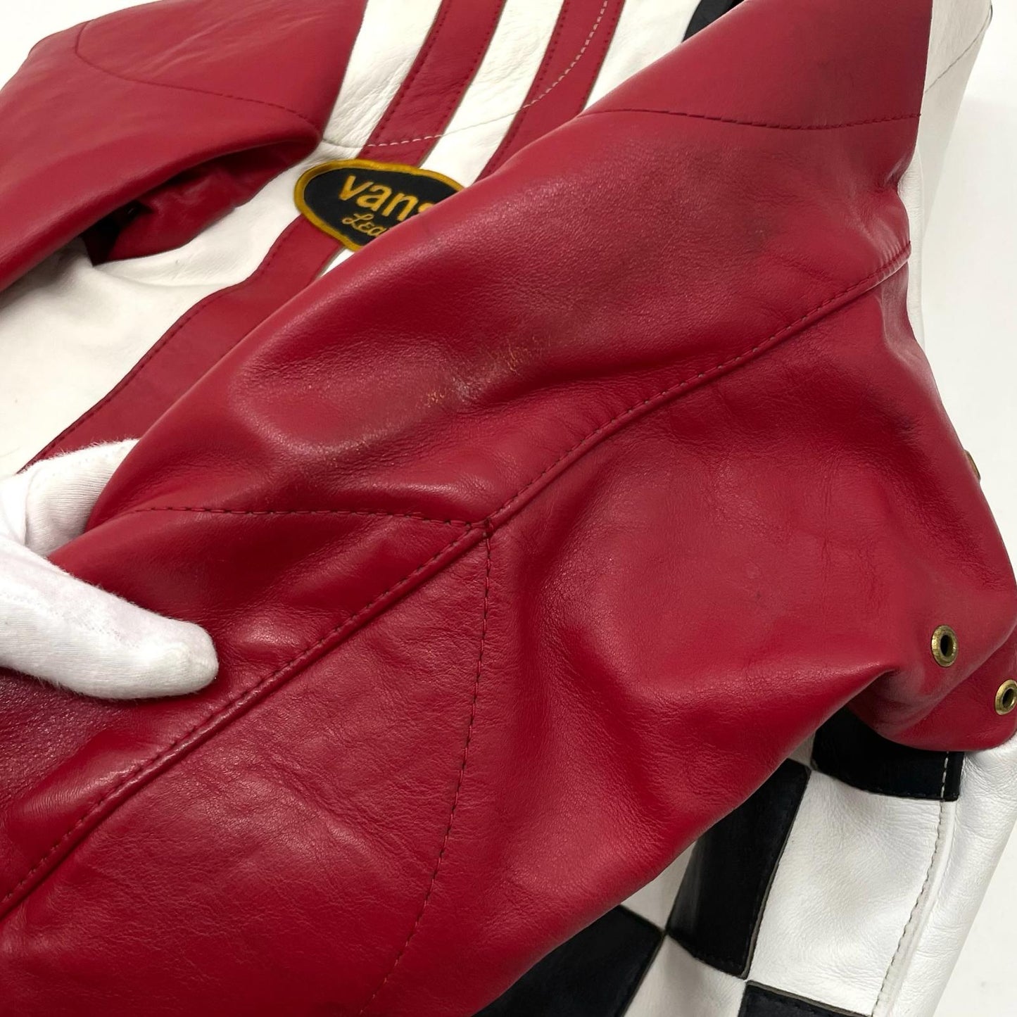 【中古】VANSON | バンソン ライダースジャケット レッド×ホワイト×ブラック サイズ：36【尾張小牧店】