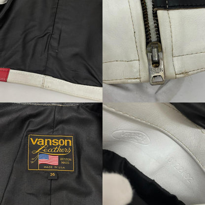 【中古】VANSON | バンソン ライダースジャケット レッド×ホワイト×ブラック サイズ：36【尾張小牧店】