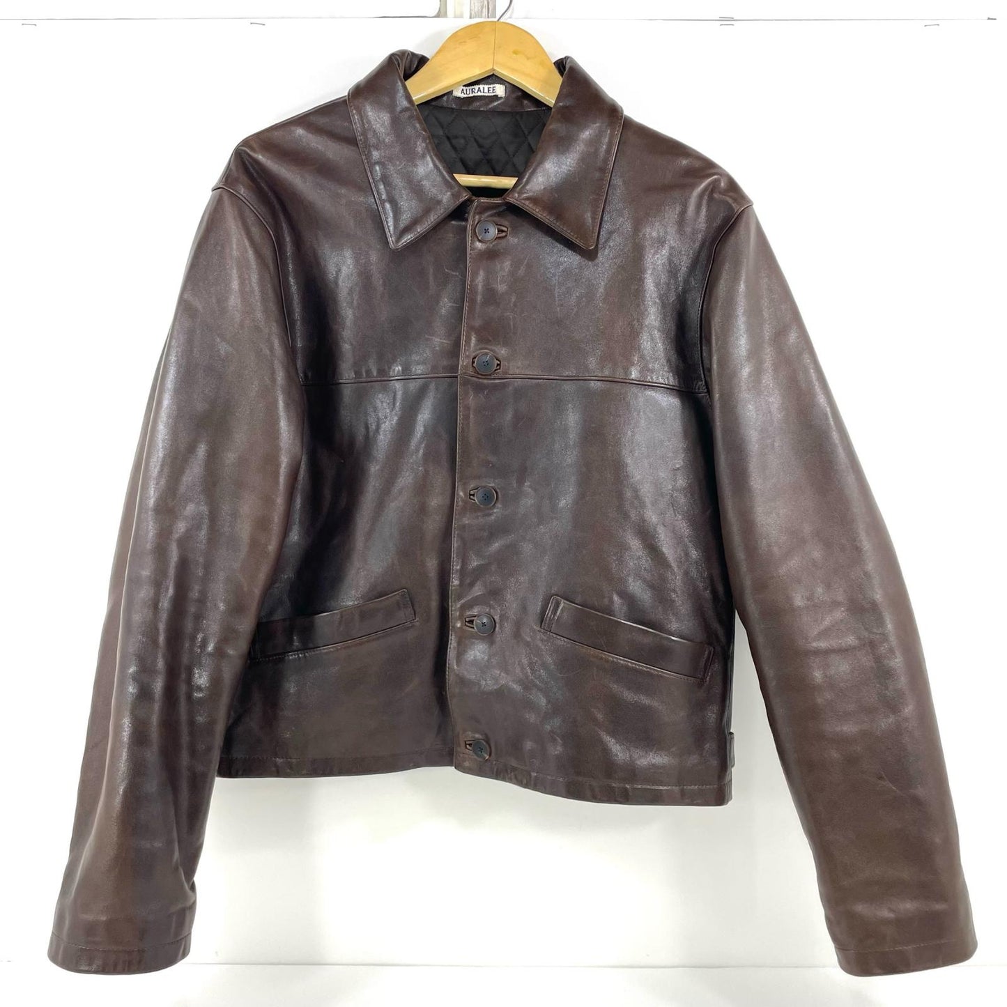 AURALEE | オーラリー HEAVY LAMB LEATHER BLOUSON レザー A25AB02LA ブラウン サイズ：5【尾張小牧店】