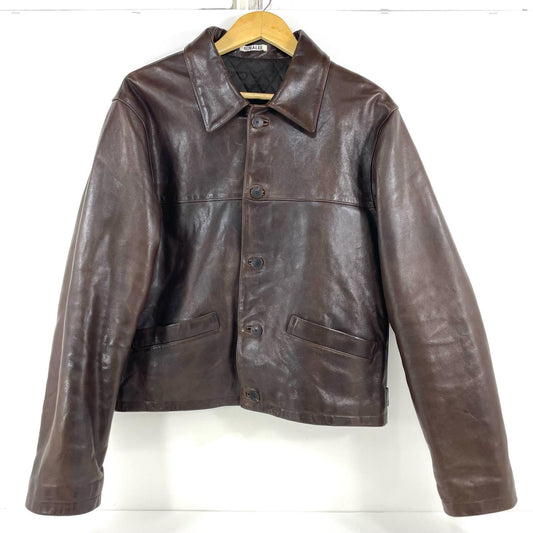 AURALEE | オーラリー HEAVY LAMB LEATHER BLOUSON レザー A25AB02LA ブラウン サイズ：5【尾張小牧店】