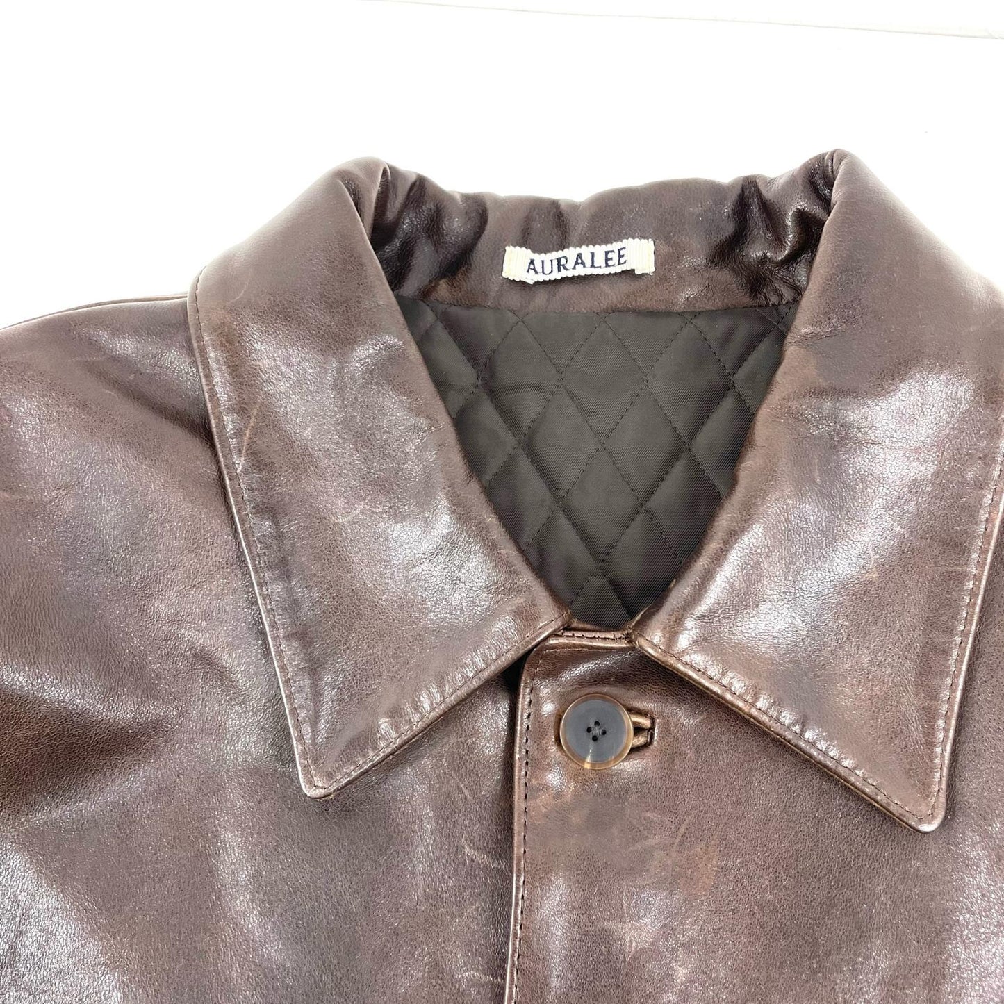 AURALEE | オーラリー HEAVY LAMB LEATHER BLOUSON レザー A25AB02LA ブラウン サイズ：5【尾張小牧店】