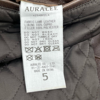 AURALEE | オーラリー HEAVY LAMB LEATHER BLOUSON レザー A25AB02LA ブラウン サイズ：5【尾張小牧店】