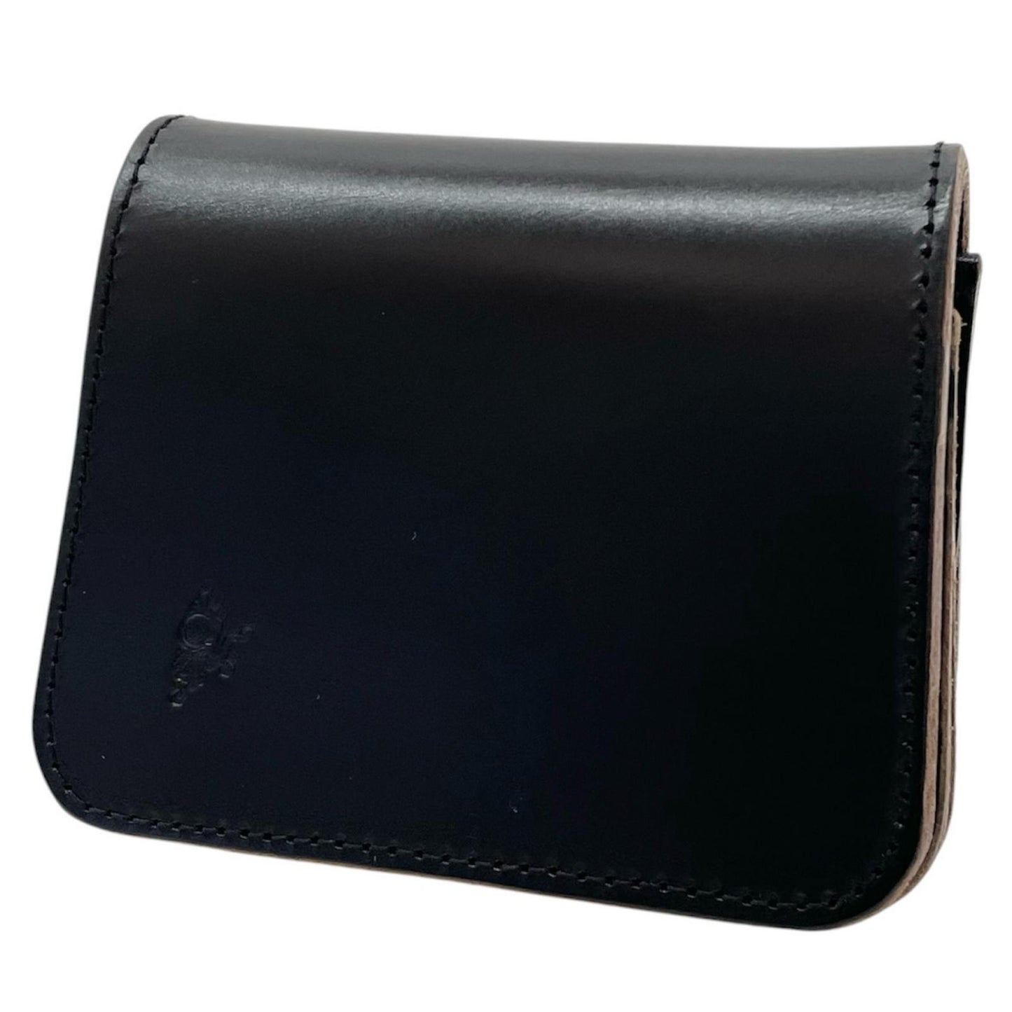 革蛸 | カワタコ 台形ショートワレットTYPE-H 蛸墨 二つ折り財布 ブラック【尾張小牧店】