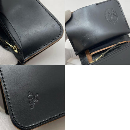 革蛸 | カワタコ 台形ショートワレットTYPE-H 蛸墨 二つ折り財布 ブラック【尾張小牧店】