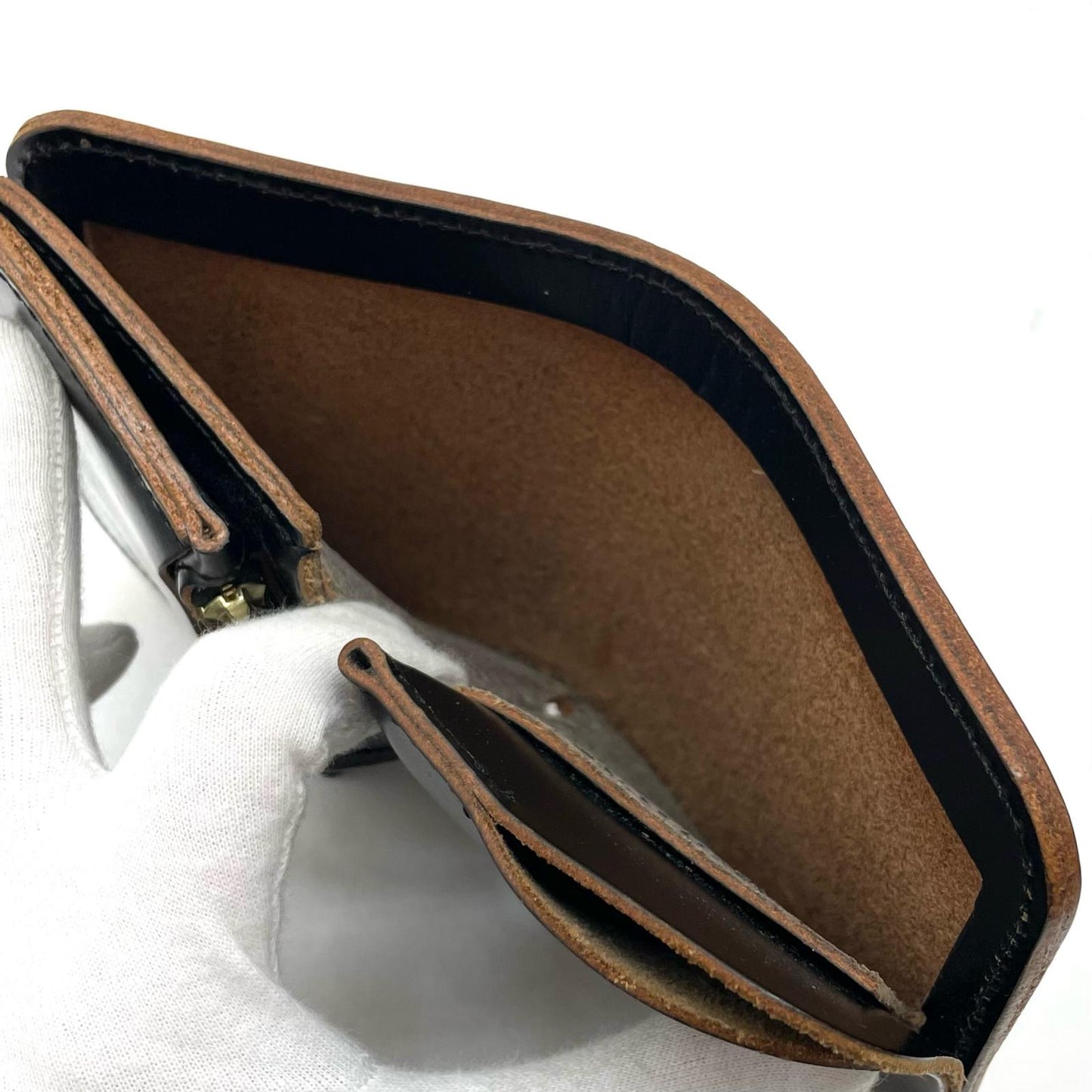 革蛸 | カワタコ 台形ショートワレットTYPE-H 蛸墨 二つ折り財布 ブラック【尾張小牧店】