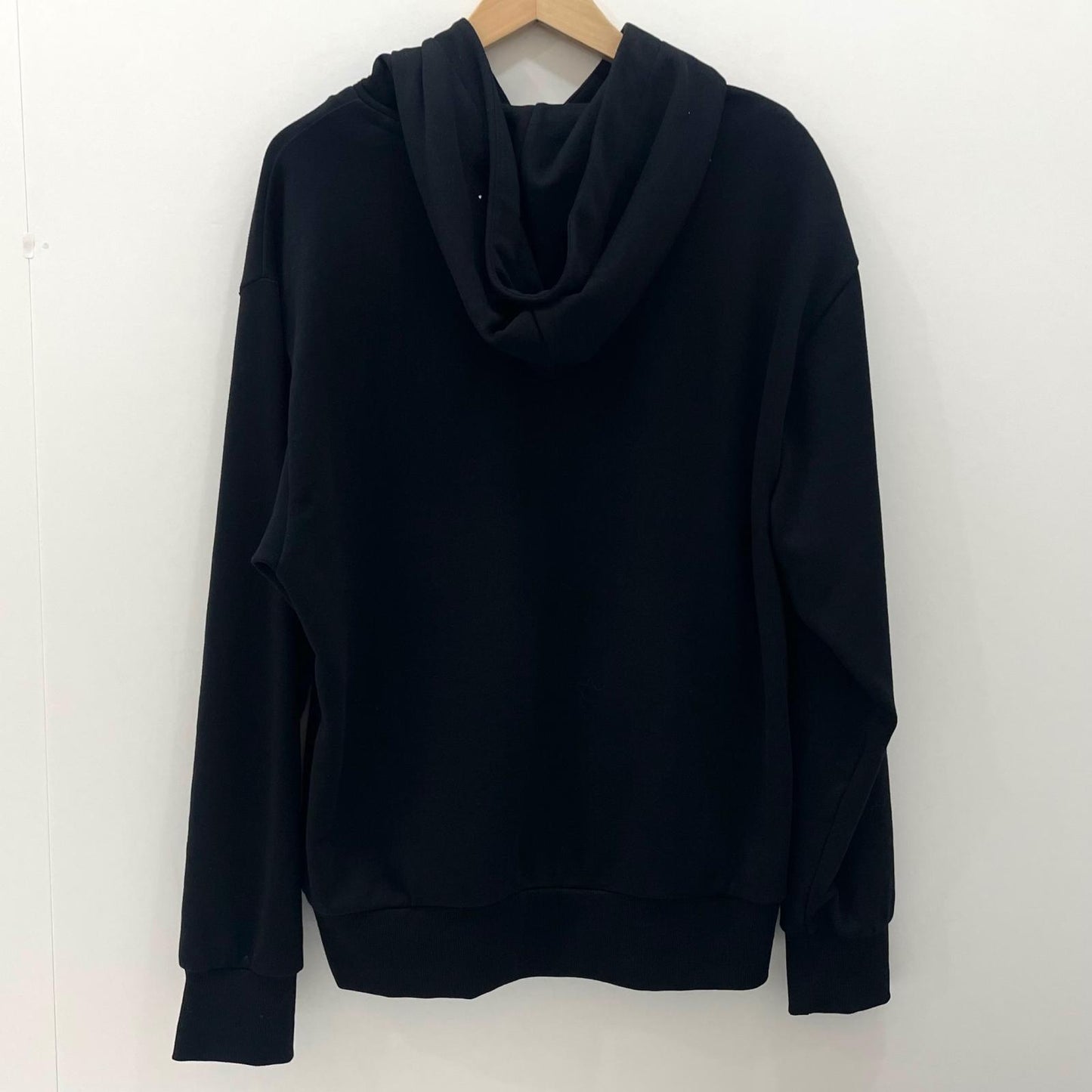 【中古】EVISU | エヴィス カモメプリント リラックスフィット フーディー 長袖パーカー ブラック サイズ：L【尾張小牧店】