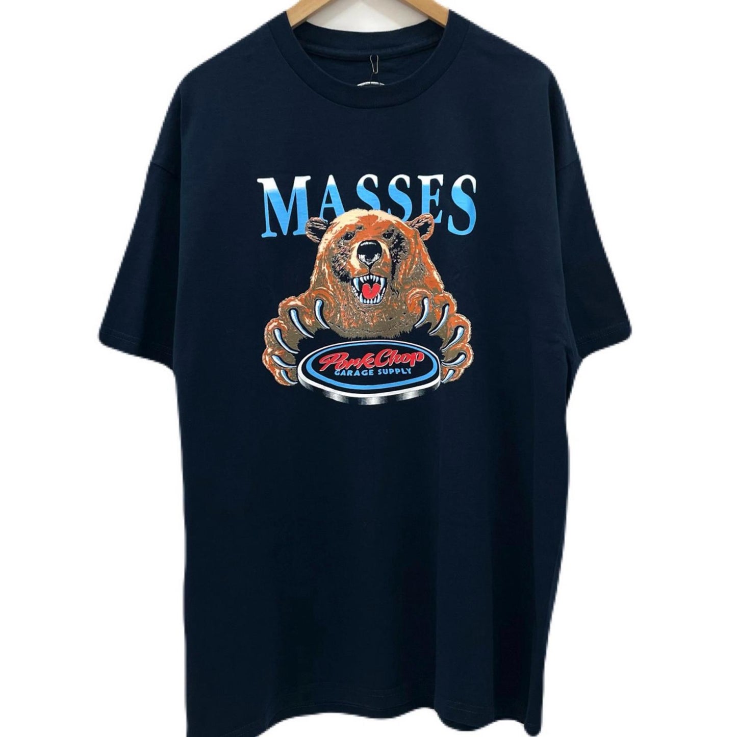 MASSES | マシス PORKCHOP × MASSES T-SHIRT BEAR 半袖Ｔシャツ ネイビー サイズ：XL【尾張小牧店】