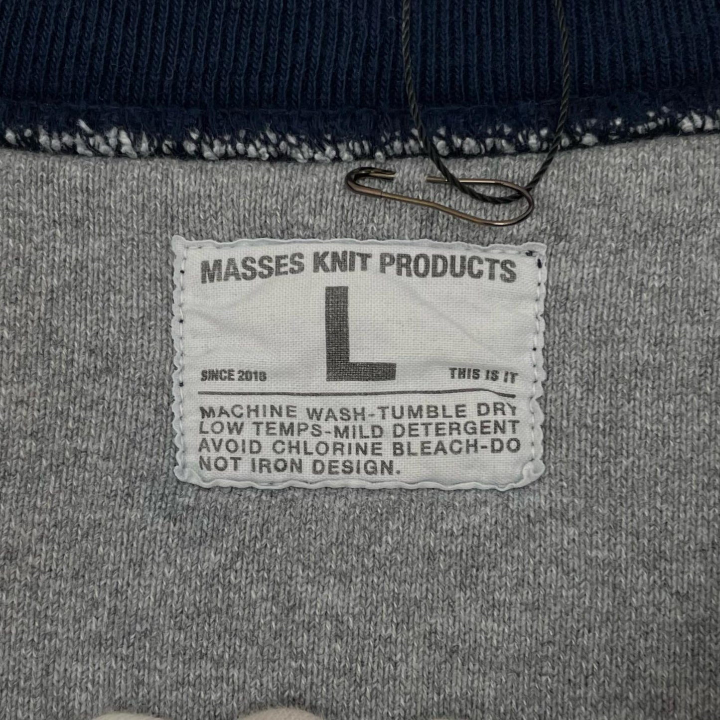 MASSES | マシス SWEAT CREW W-FACE WASH スウェット ネイビー サイズ：L【尾張小牧店】