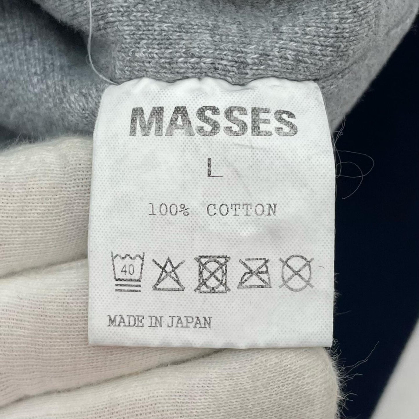 MASSES | マシス SWEAT CREW W-FACE WASH スウェット ネイビー サイズ：L【尾張小牧店】