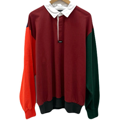 LQQK STUDIO | ルックスタジオ RUGBY SHIRT ポロシャツ LQA25RS10 レッド サイズ：L【尾張小牧店】