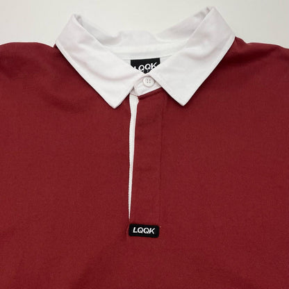 LQQK STUDIO | ルックスタジオ RUGBY SHIRT ポロシャツ LQA25RS10 レッド サイズ：L【尾張小牧店】