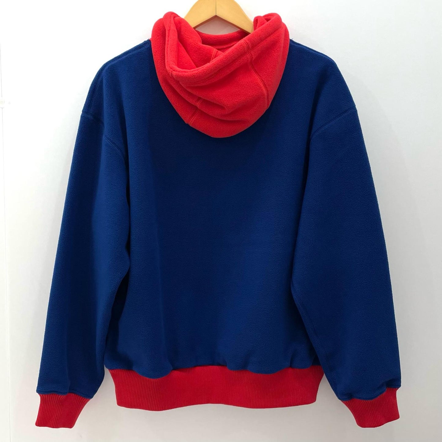 LQQK STUDIO | ルックスタジオ FLEECE HOODIE パーカー LQA25FH06 ブルー×レッド サイズ：M【尾張小牧店】