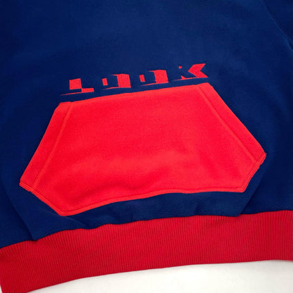 LQQK STUDIO | ルックスタジオ FLEECE HOODIE パーカー LQA25FH06 ブルー×レッド サイズ：M【尾張小牧店】
