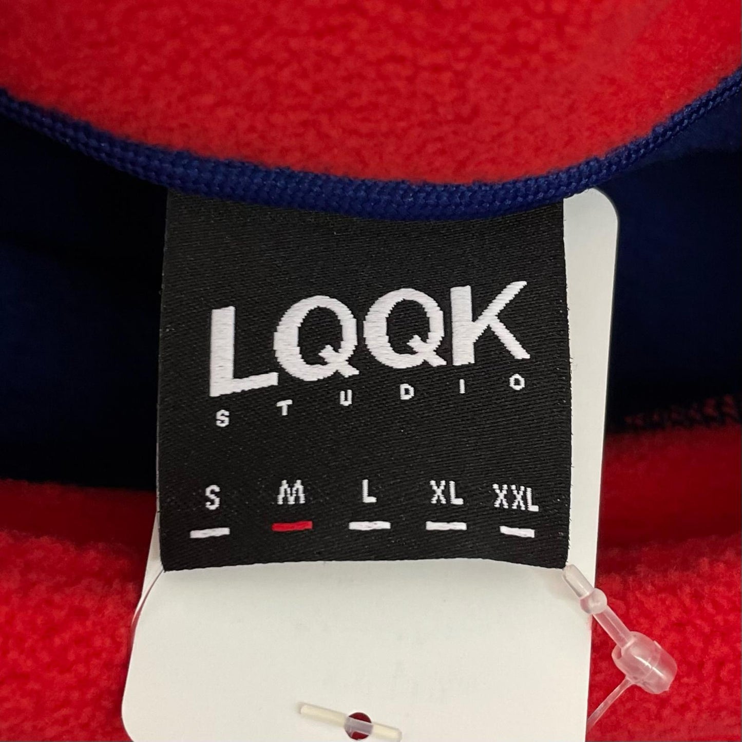 LQQK STUDIO | ルックスタジオ FLEECE HOODIE パーカー LQA25FH06 ブルー×レッド サイズ：M【尾張小牧店】