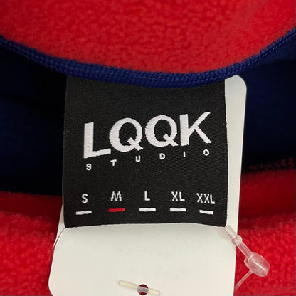 LQQK STUDIO | ルックスタジオ FLEECE HOODIE パーカー LQA25FH06 ブルー×レッド サイズ：M【尾張小牧店】