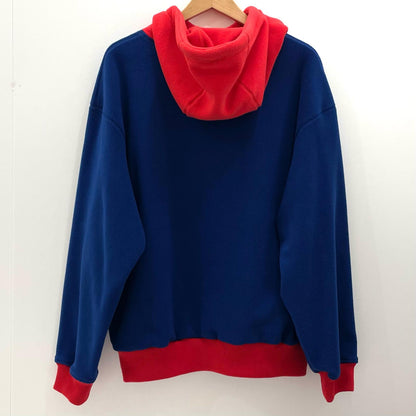 LQQK STUDIO | ルックスタジオ FLEECE HOODIE パーカー LQA25FH06 ブルー×レッド サイズ：L【尾張小牧店】