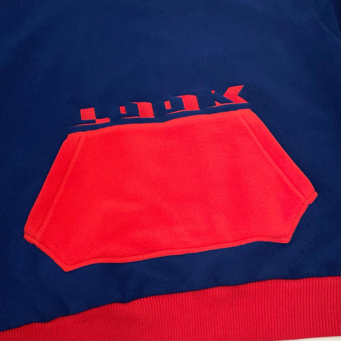 LQQK STUDIO | ルックスタジオ FLEECE HOODIE パーカー LQA25FH06 ブルー×レッド サイズ：L【尾張小牧店】