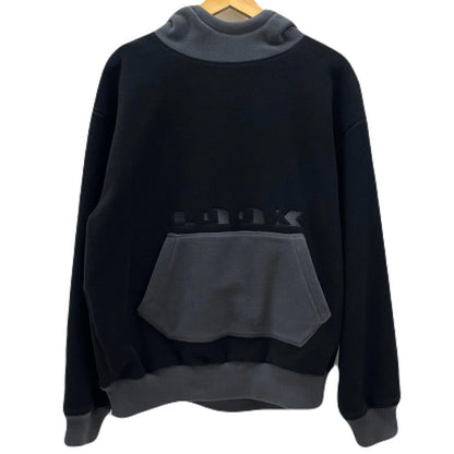 LQQK STUDIO | ルックスタジオ FLEECE HOODIE パーカー LQA25FH06 ブラック×グレー サイズ：L【尾張小牧店】
