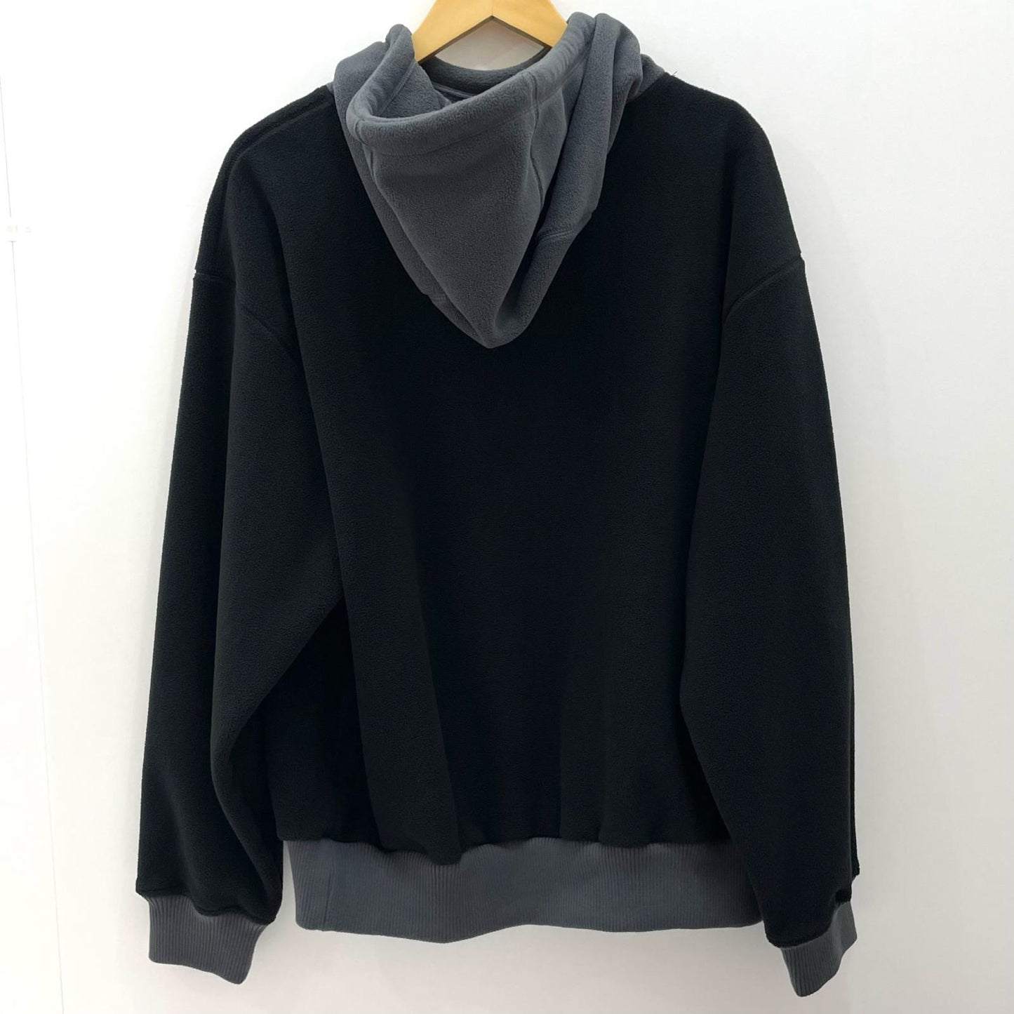 LQQK STUDIO | ルックスタジオ FLEECE HOODIE パーカー LQA25FH06 ブラック×グレー サイズ：L【尾張小牧店】