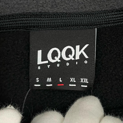 LQQK STUDIO | ルックスタジオ FLEECE HOODIE パーカー LQA25FH06 ブラック×グレー サイズ：L【尾張小牧店】