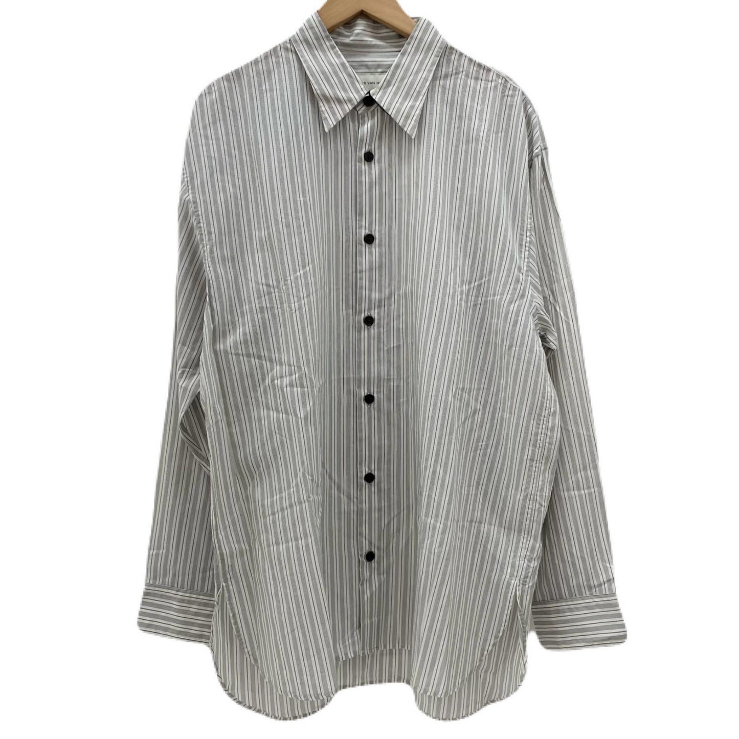 DRIES VAN NOTEN | ドリスヴァンノッテン CROOM 1524 M.W.SHIRT 長袖シャツ 020732-1524 ホワイト×グレー サイズ：M【尾張小牧店】