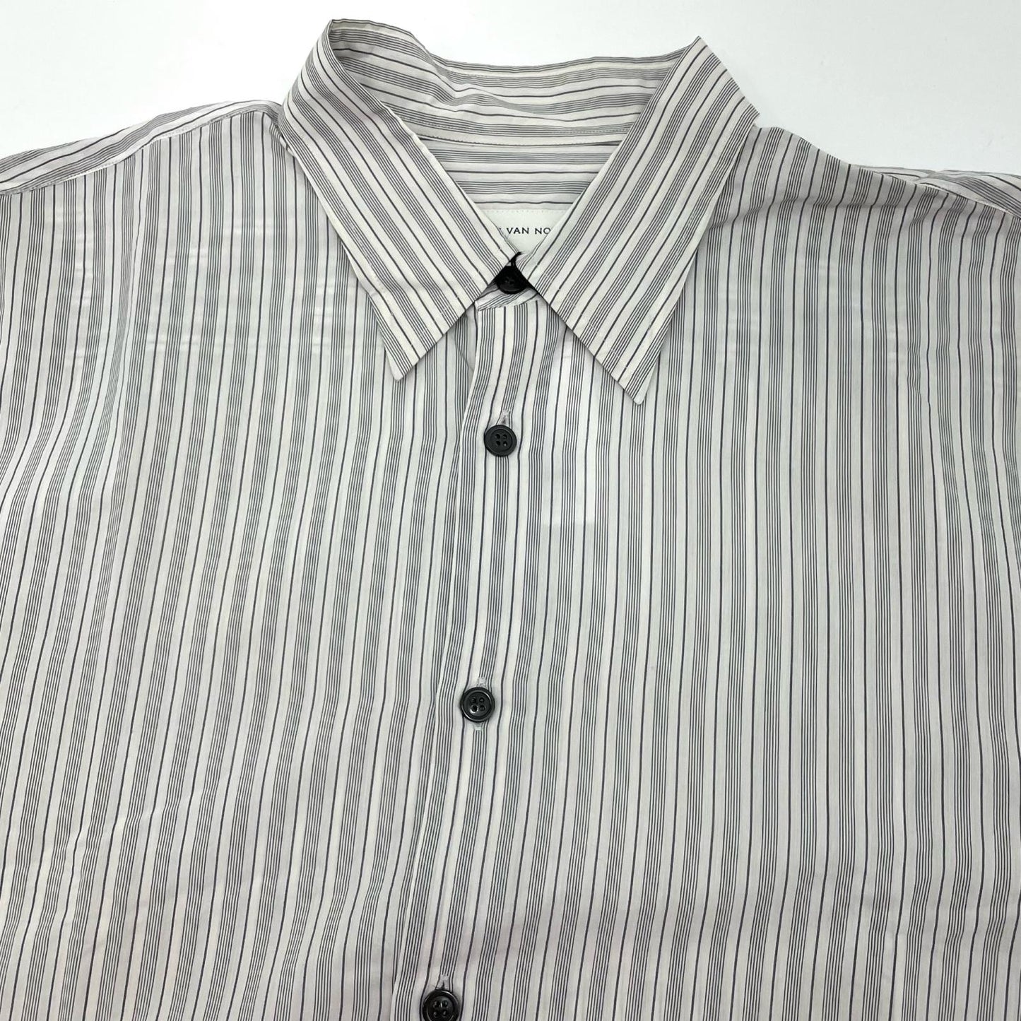 DRIES VAN NOTEN | ドリスヴァンノッテン CROOM 1524 M.W.SHIRT 長袖シャツ 020732-1524 ホワイト×グレー サイズ：M【尾張小牧店】