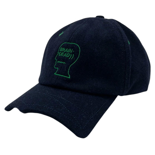BRAIN DEAD | ブレインデッド BATWING LOGOHEAD FLANNEL HAT キャップ H01004632FW25 ネイビー【尾張小牧店】