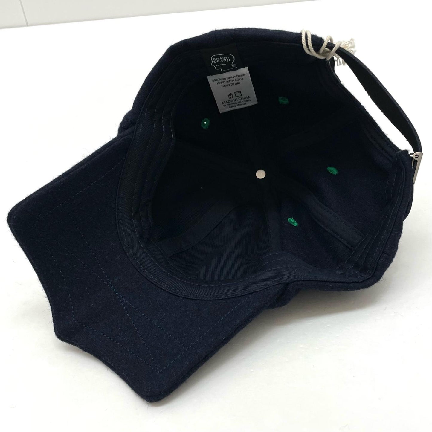 BRAIN DEAD | ブレインデッド BATWING LOGOHEAD FLANNEL HAT キャップ H01004632FW25 ネイビー【尾張小牧店】