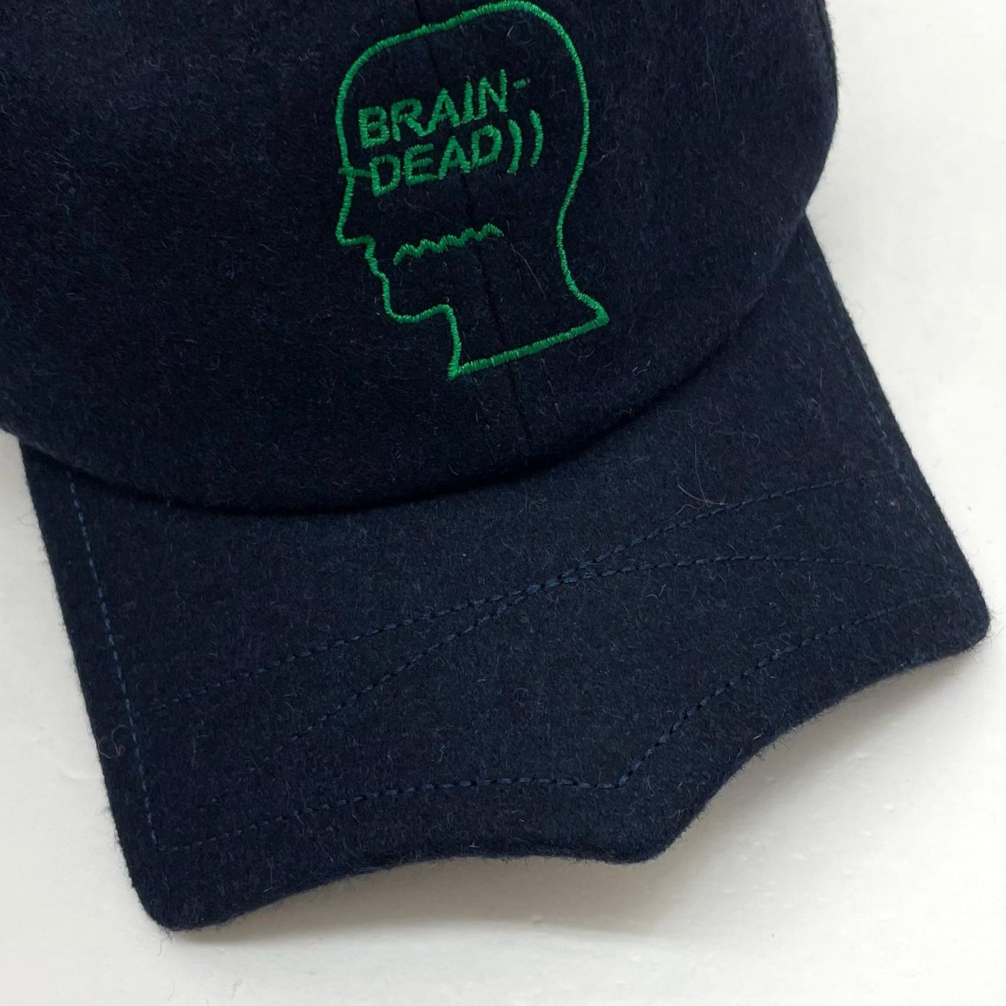 BRAIN DEAD | ブレインデッド BATWING LOGOHEAD FLANNEL HAT キャップ H01004632FW25 ネイビー【尾張小牧店】
