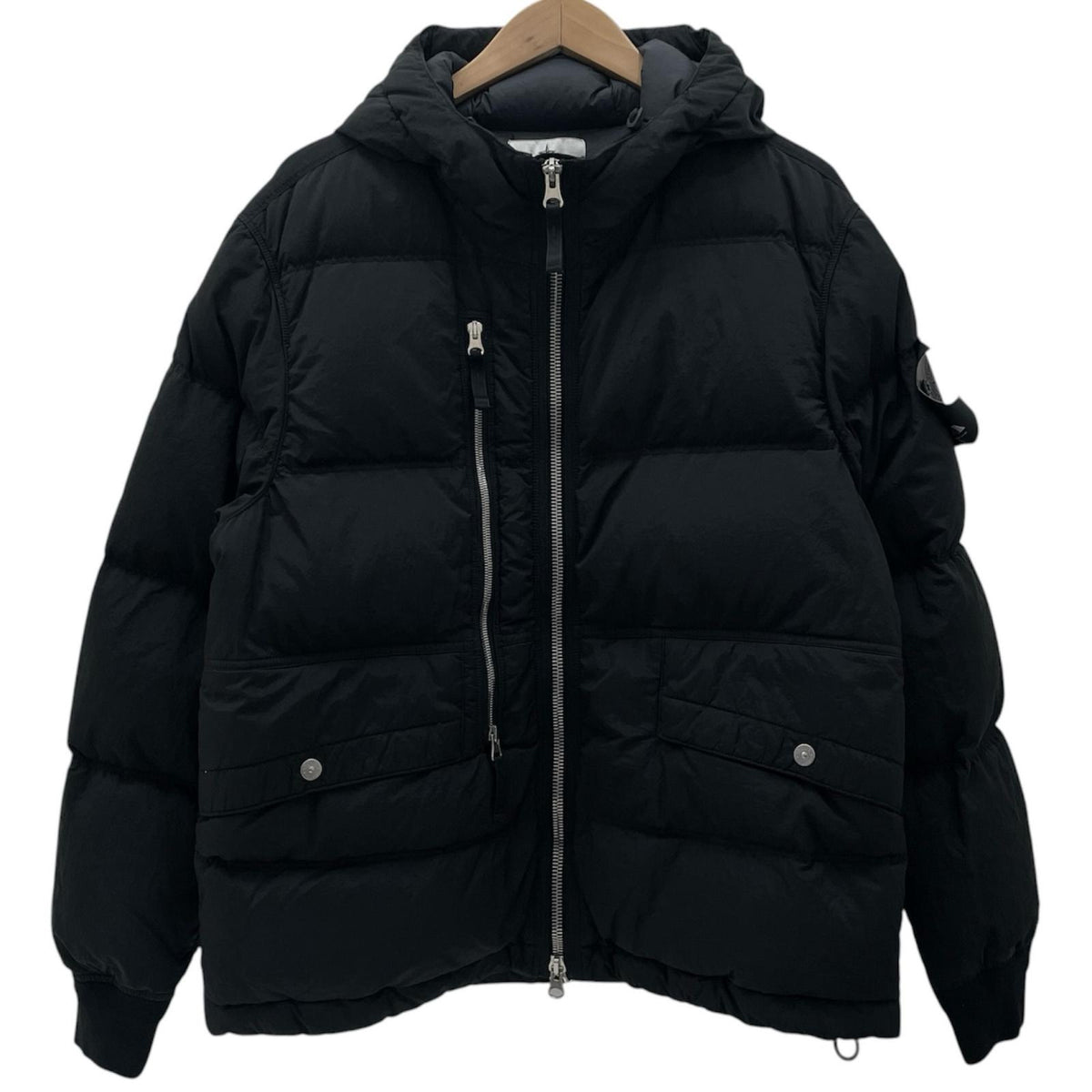【中古】STONE ISLAND | ストーンアイランド　25AW Nylon Anti-Drop Hooded Padding ダウンジャケット ブラック サイズ：M【尾張小牧店】