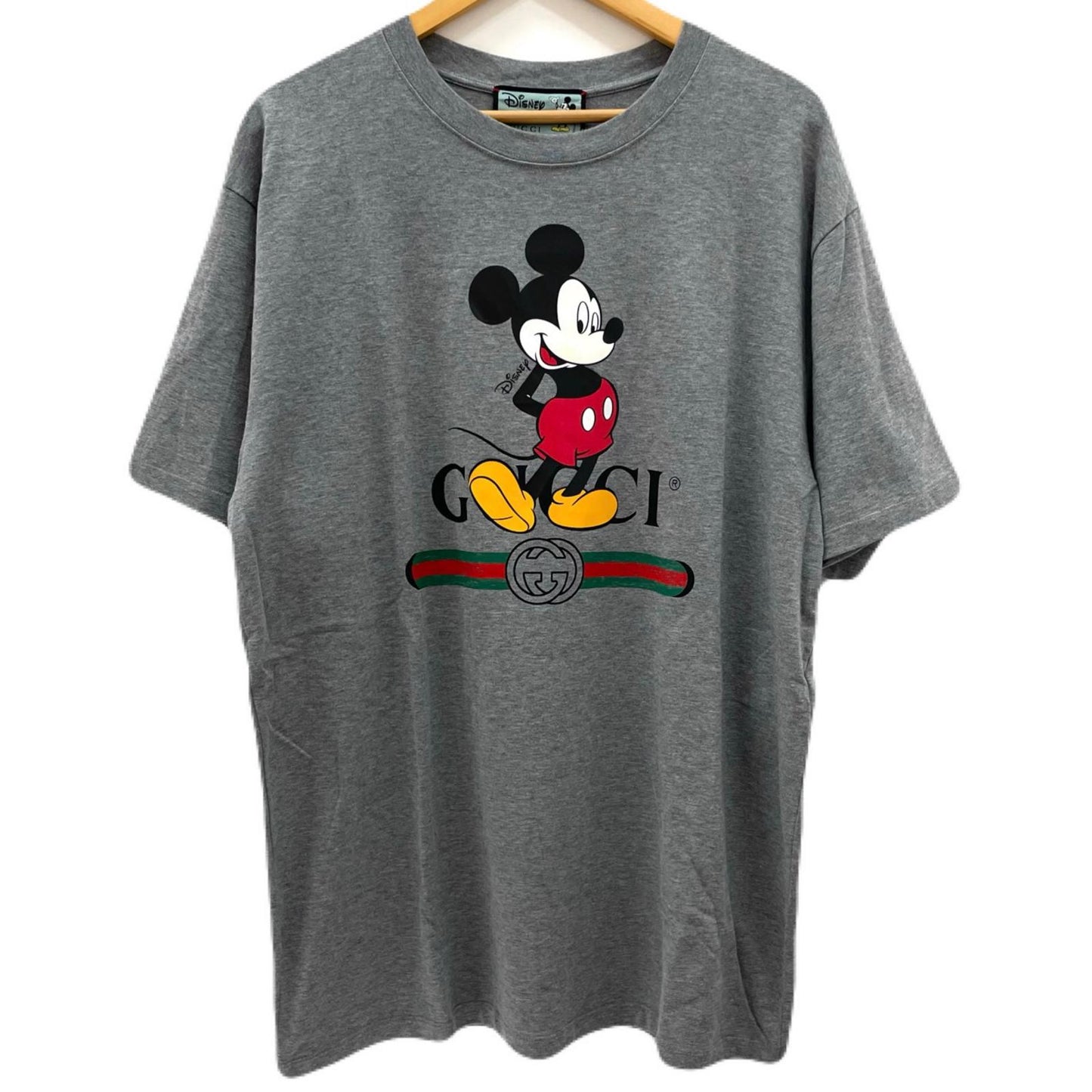 【中古】GUCCI×Disney | グッチ×ディズニー　20SS Mickey Mouse T-Shirt 半袖Ｔシャツ 565806 XJB67 グレー サイズ：L【尾張小牧店】