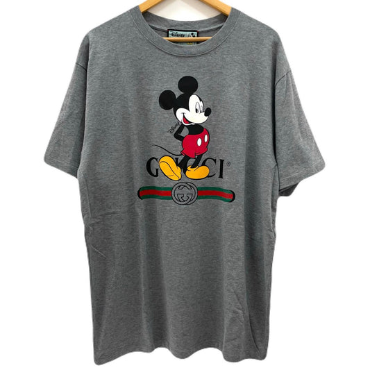 【中古】GUCCI×Disney | グッチ×ディズニー　20SS Mickey Mouse T-Shirt 半袖Ｔシャツ 565806 XJB67 グレー サイズ：L【尾張小牧店】
