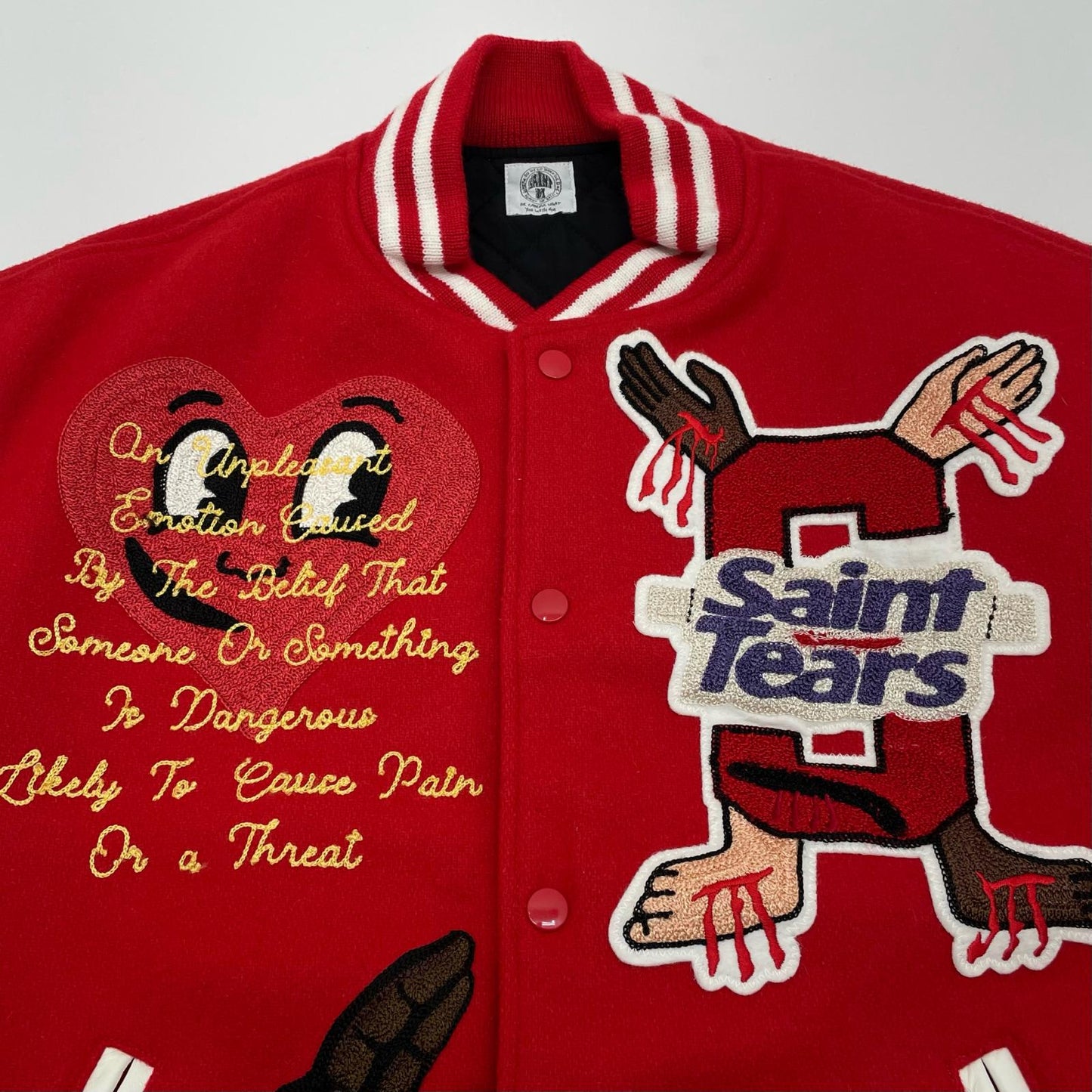 SAINT MICHAEL | セントマイケルセイントマイケル STUDIUM JACKET スタジャン SM-S22-0000-058 レッド サイズ：L【尾張小牧店】
