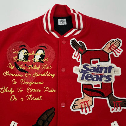 SAINT MICHAEL | セントマイケルセイントマイケル STUDIUM JACKET スタジャン SM-S22-0000-058 レッド サイズ：L【尾張小牧店】