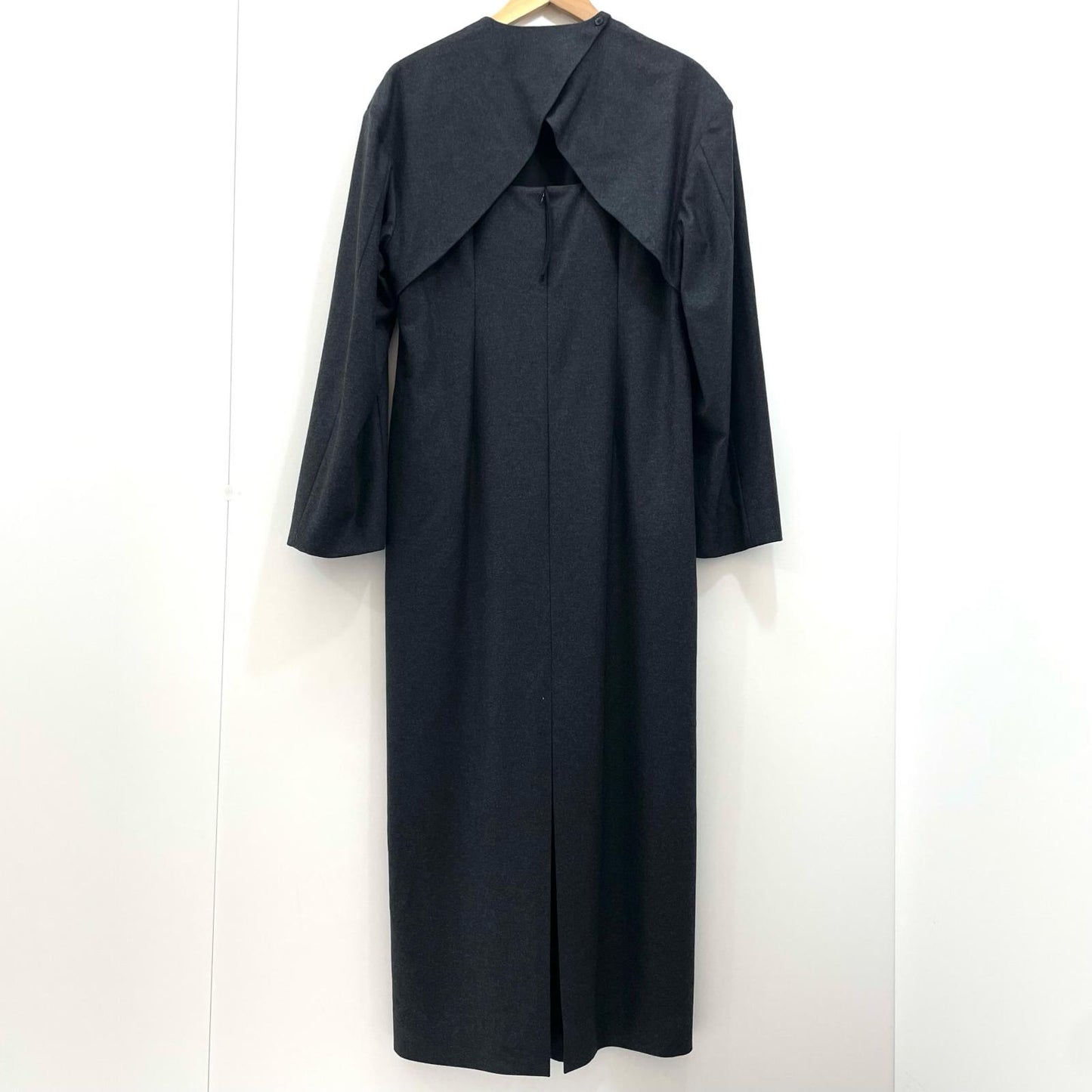 EXTRFINE COLLEGE FANNEL LONG & I-LINE DRESS ワンピース 252-09-0002 グレー【尾張小牧店】