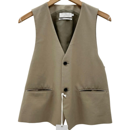 Graphpaper | グラフペーパー Cotton Cupro Back Satin Gilet ベスト GL253-30346 ベージュ【尾張小牧店】