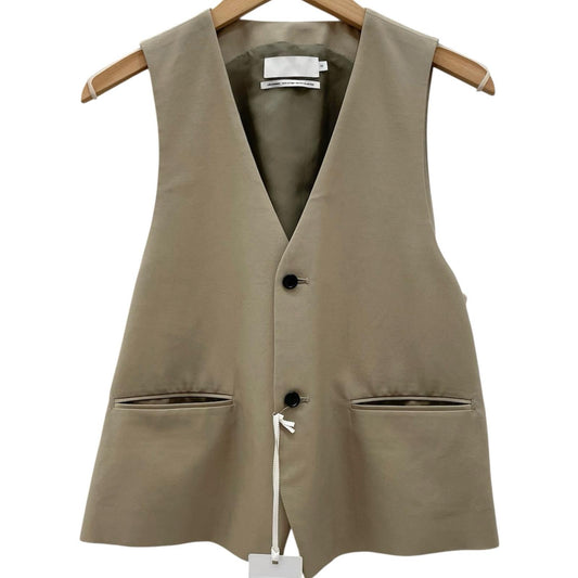 Graphpaper | グラフペーパー Cotton Cupro Back Satin Gilet ベスト GL253-30346 ベージュ【尾張小牧店】