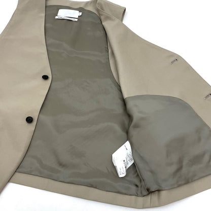 Graphpaper | グラフペーパー Cotton Cupro Back Satin Gilet ベスト GL253-30346 ベージュ【尾張小牧店】