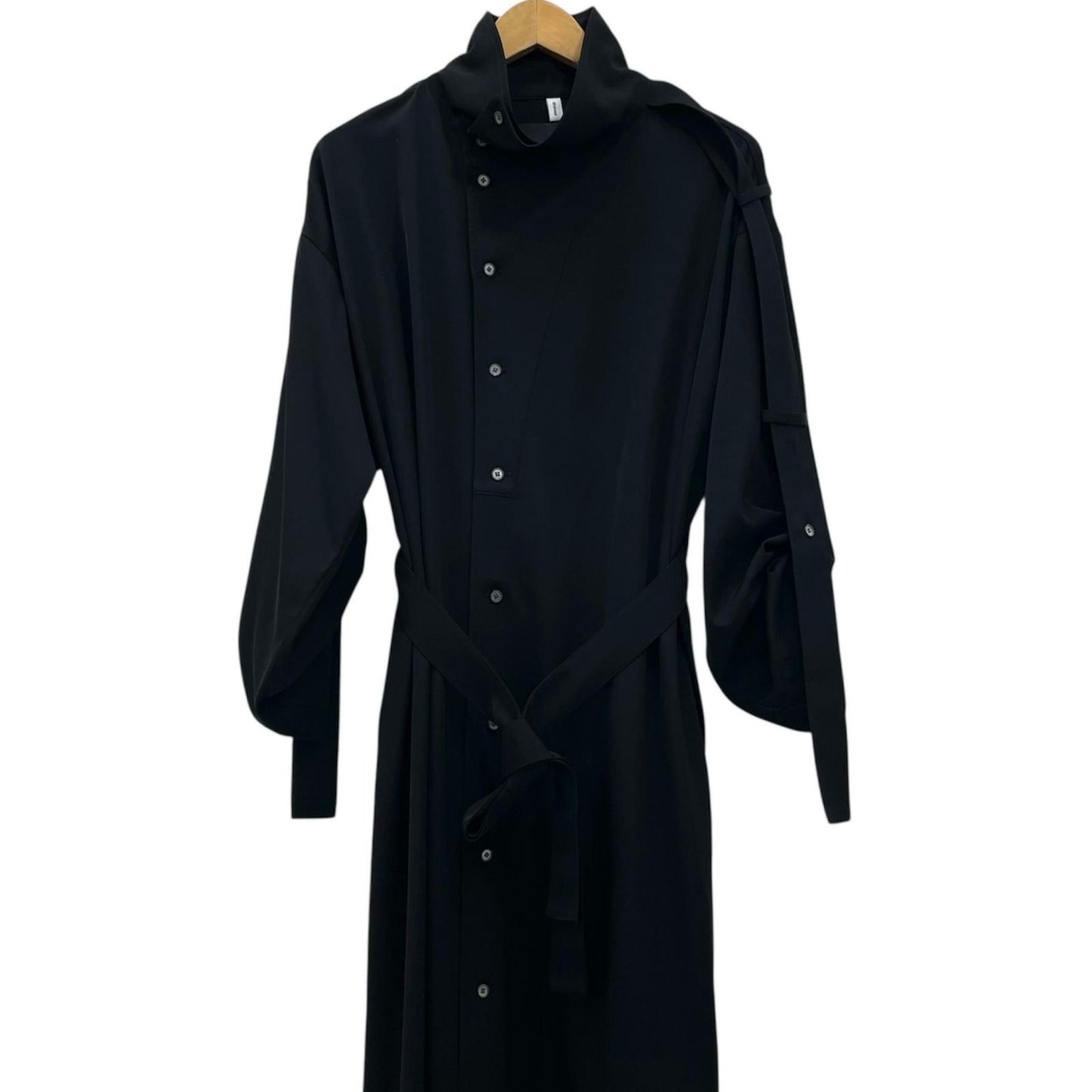 08sircus | ゼロエイトサーカス Light twill stand coat dress ワンピース S25AW-DR01 ブラック サイズ：1【尾張小牧店】