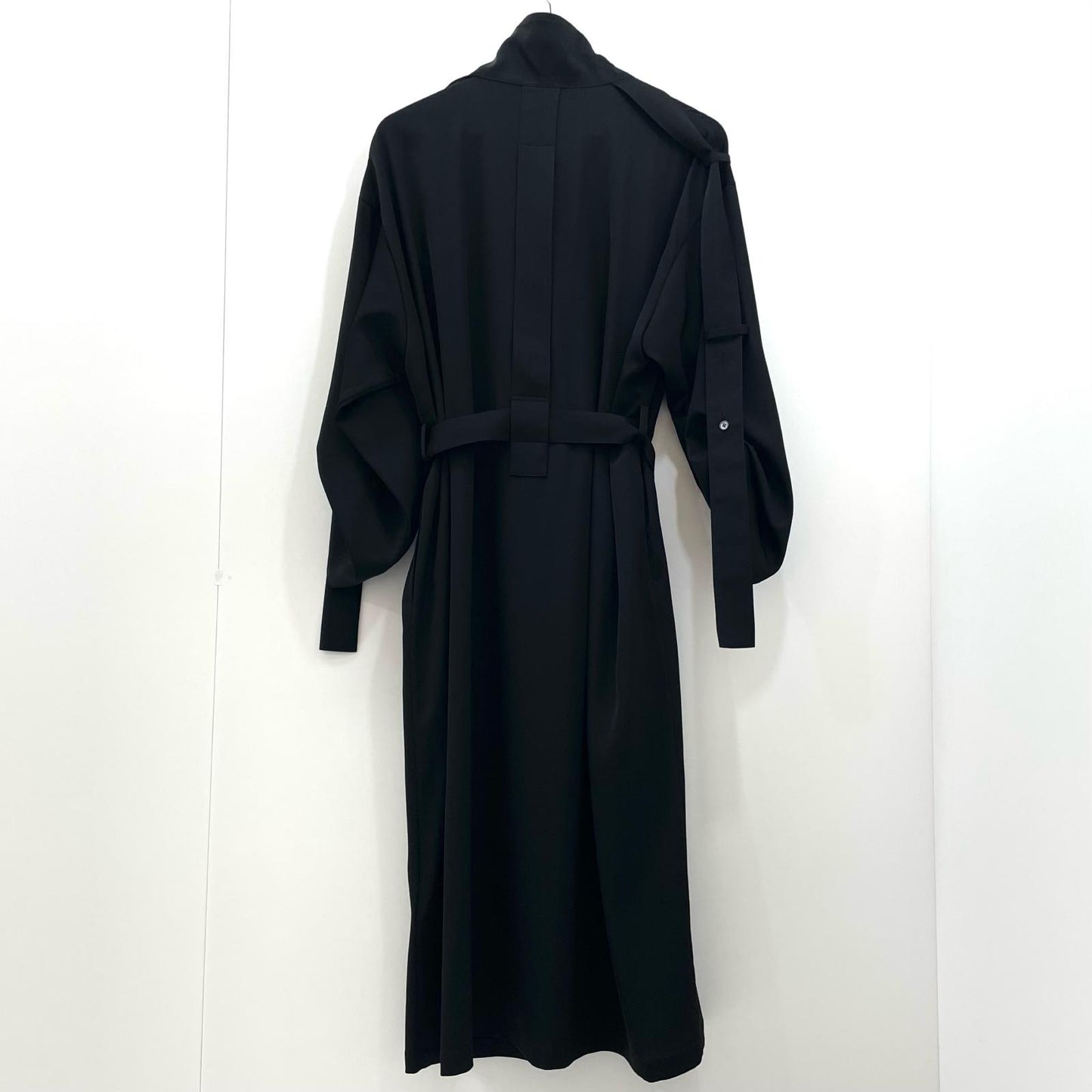 08sircus | ゼロエイトサーカス Light twill stand coat dress ワンピース S25AW-DR01 ブラック サイズ：1【尾張小牧店】