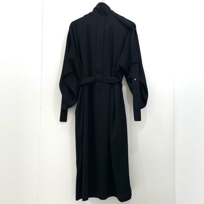 08sircus | ゼロエイトサーカス Light twill stand coat dress ワンピース S25AW-DR01 ブラック サイズ：1【尾張小牧店】