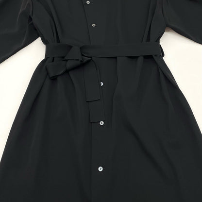 08sircus | ゼロエイトサーカス Light twill stand coat dress ワンピース S25AW-DR01 ブラック サイズ：1【尾張小牧店】