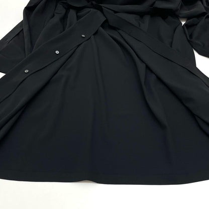 08sircus | ゼロエイトサーカス Light twill stand coat dress ワンピース S25AW-DR01 ブラック サイズ：1【尾張小牧店】