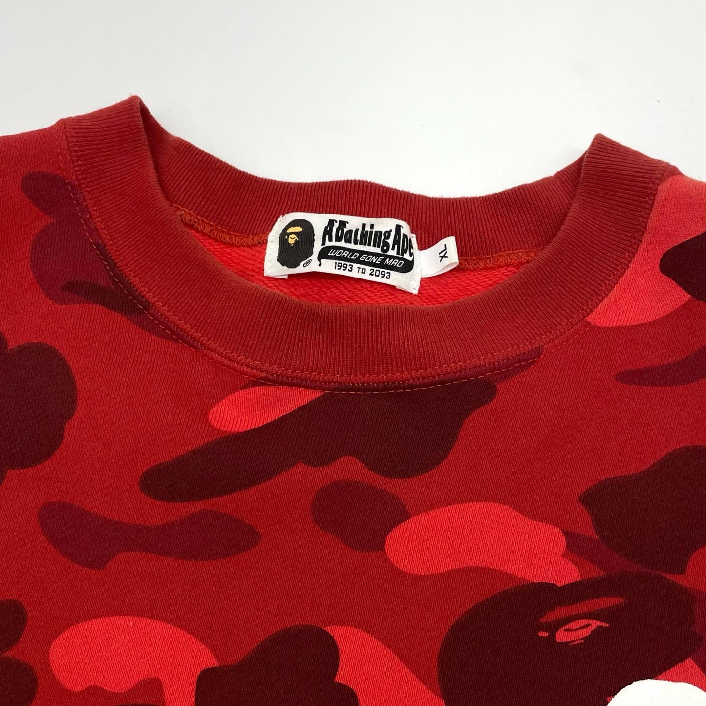 A BATHING APE | アベイシングエイプ スウェット 001SWE301007X レッド サイズ：XL【尾張小牧店】
