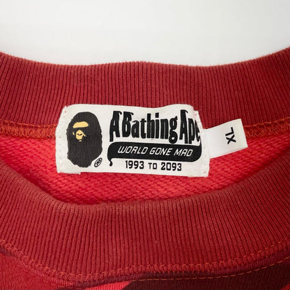 A BATHING APE | アベイシングエイプ スウェット 001SWE301007X レッド サイズ：XL【尾張小牧店】
