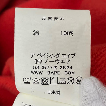 A BATHING APE | アベイシングエイプ スウェット 001SWE301007X レッド サイズ：XL【尾張小牧店】